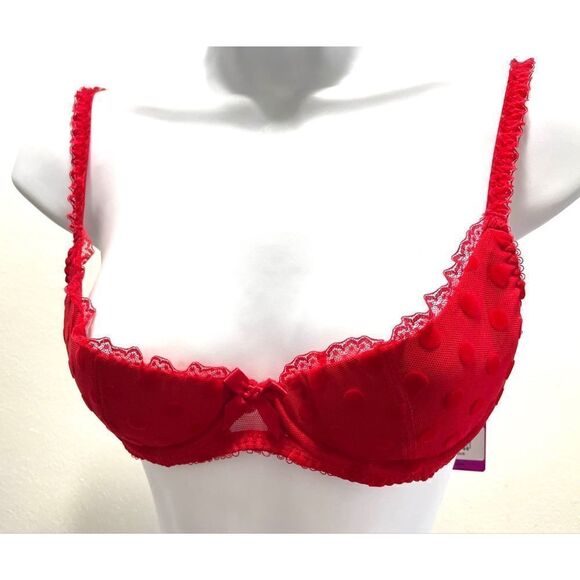 L Agent by AP - Rosalyn Wired Bra - Red Underwire three hook back closure NEW - Picture 1 of 8